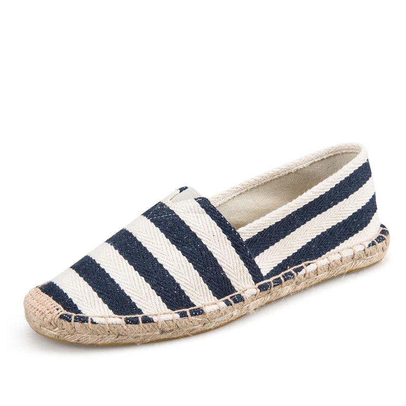 Summer Spadriles Zapatos Mayorista Wholesale Custom Spain Style Stripe Jute Sole Slip on Fashion Homme Men Women Les Sandal Espadrilles
