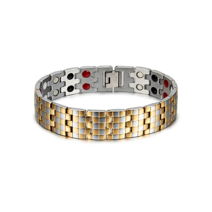 Magnetic Bracelet Male 16mm Wide Wristband Magnetic Stainless Steel Men Bracelets Hand Chain Link Health Energy Jewelry for Men