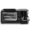 Multi-function Toaster Oven With Coffee Maker & Toast Grill & Hot Plate 3 in 1 Breakfast Maker
