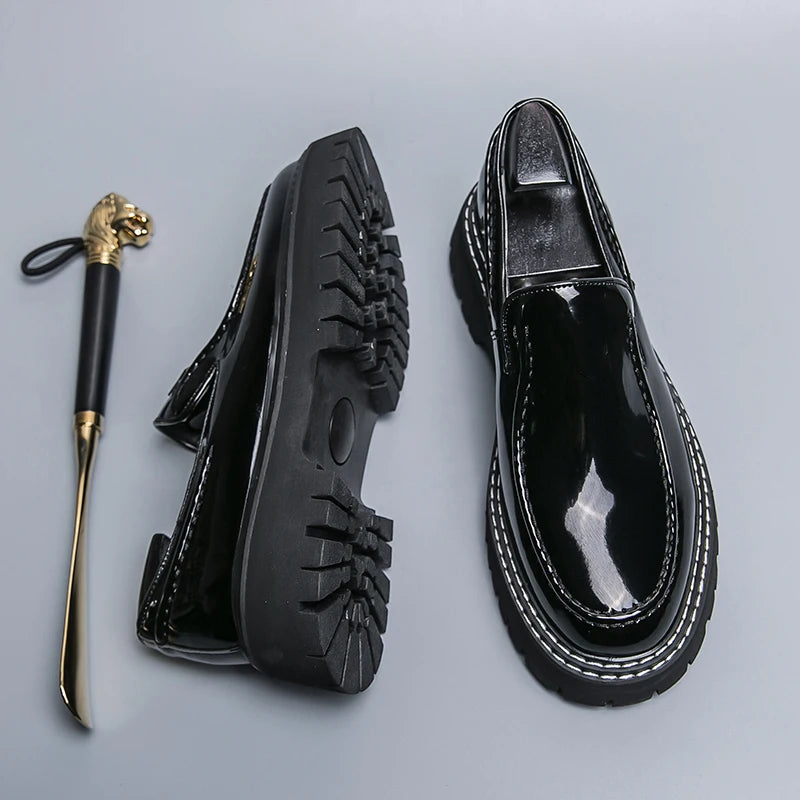 Slip-On Men's Loafers Leather Shoes With Soft Leather Business Career Man Shoes