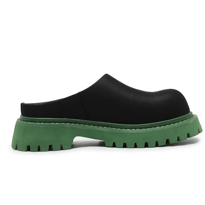 Slip-On Men's Loafers Leather Shoes Classic Design Oxfords Thick Sole Leather Dress Shoes