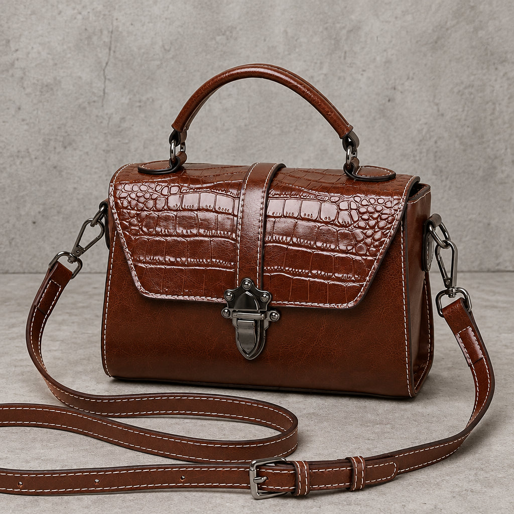 New High Quality Women's Genuine Leather Waterproof Tote Handbags Multiway Messenger Crossbody Shoulder Satchel Purse Travel Bag