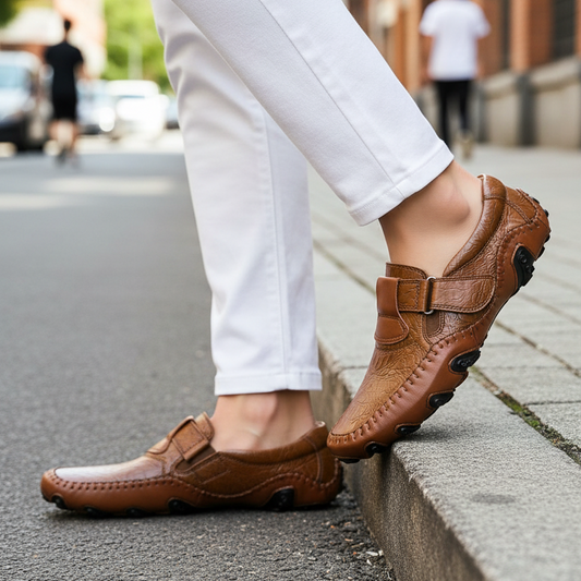 Size 38-47 Genuine Leather Driving Moccasins Comfortable High Performance Men Real Leather Dress Shoes