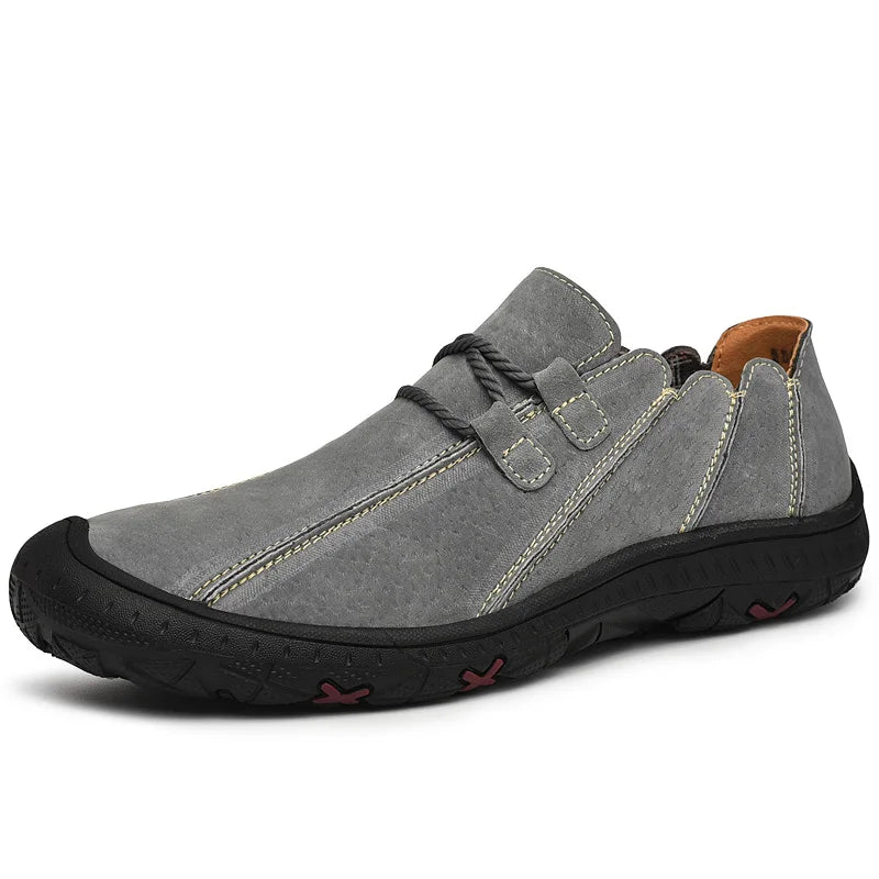 2026 Lightweight Men's Lace-up Comfort Height Increasing Slip-Resistant Outdoor Casual Leather Shoes