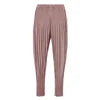 Miyake Pleated Casual Pants  Draping Feel  New Style Women's Simple Breathable  Casual Pants Large Size Harlem Pants