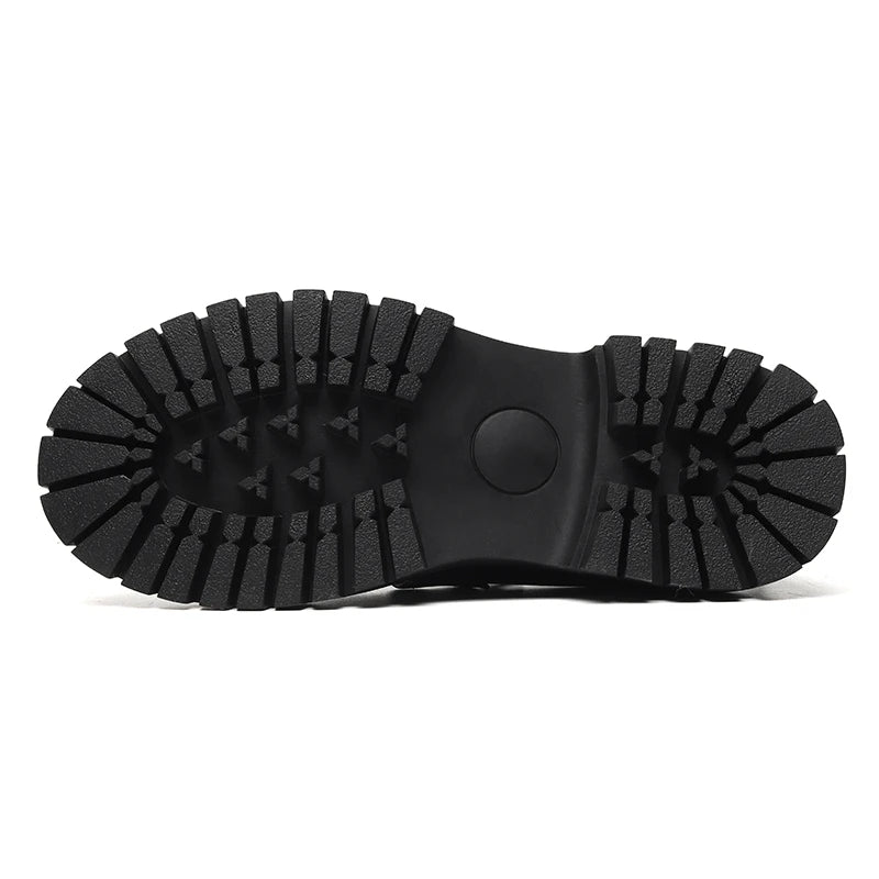 Newest Design Platform Mens Casual Loafers Leather Shoes Comfortable Slip-On Driving Shoe