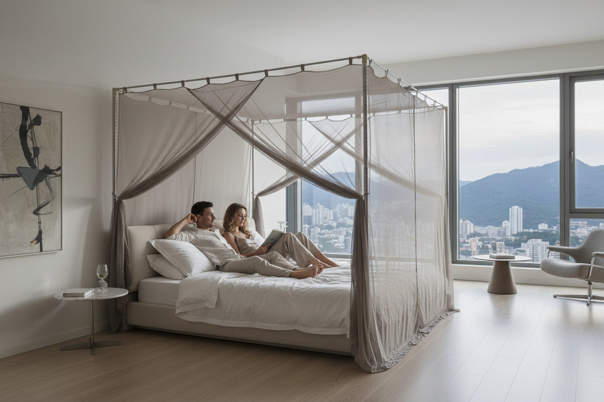 BLOCK EMF Anti Radiation Silver Mesh Fabric EMF Mosquito Net RFID Shielding Bed Canopy
