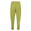 Miyake Pleated Casual Pants  Draping Feel  New Style Women's Simple Breathable  Casual Pants Large Size Harlem Pants
