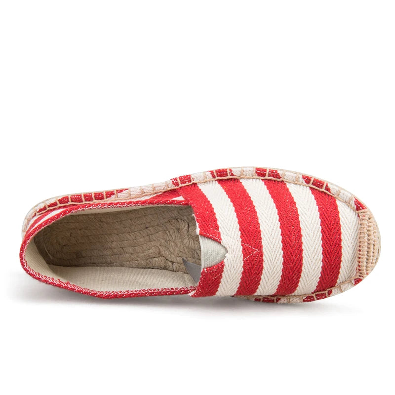 Summer Spadriles Zapatos Mayorista Wholesale Custom Spain Style Stripe Jute Sole Slip on Fashion Homme Men Women Les Sandal Espadrilles