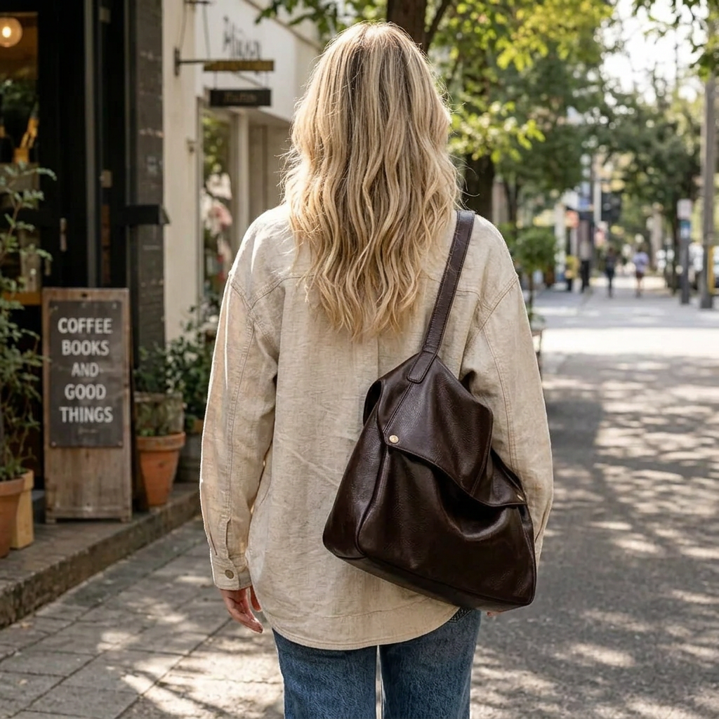 Women's Genuine Leather Multiway Crossbody Tote Bag Designer Shoulder Messenger Purse Large Capacity Casual Handbag for Daily