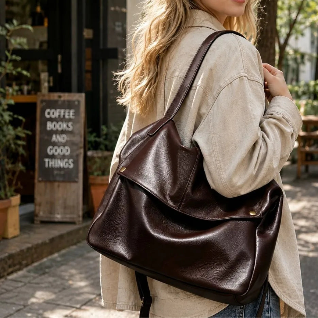 Women's Genuine Leather Multiway Crossbody Tote Bag Designer Shoulder Messenger Purse Large Capacity Casual Handbag for Daily