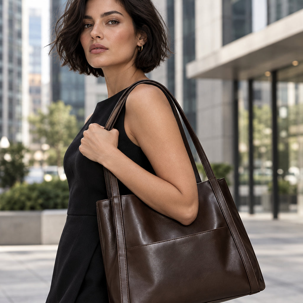 Women's Genuine Leather Multiway Crossbody Tote Bag Designer Shoulder Messenger Purse Large Capacity Casual Handbag for Daily