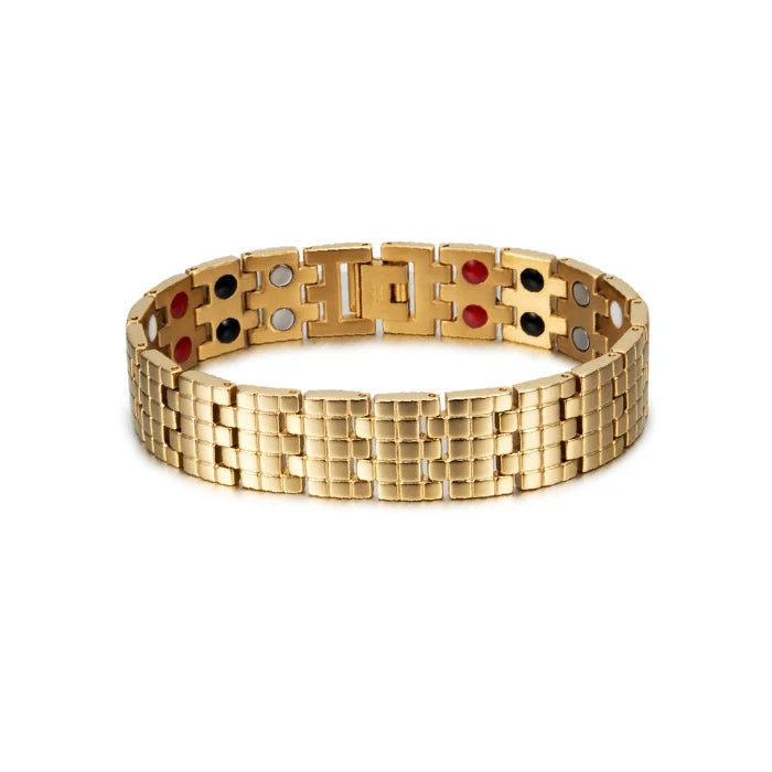 Magnetic Bracelet Male 16mm Wide Wristband Magnetic Stainless Steel Men Bracelets Hand Chain Link Health Energy Jewelry for Men