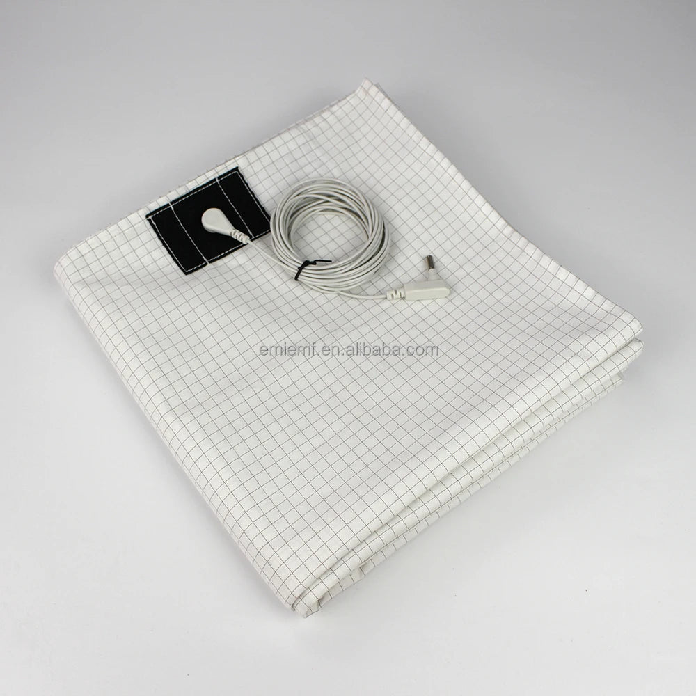 For GROUNDING 10% Silver Fiber Organic Cotton Grounding Sheet Plaid/Plain Pattern for Boys & Girls