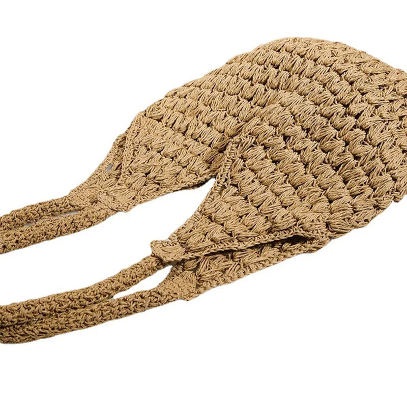 Handmade Straw Beach Bag Summer Woven Totes Large Shoulder Bag for Women Straw Purses and Handbags Rattan Boho Bag Raffia