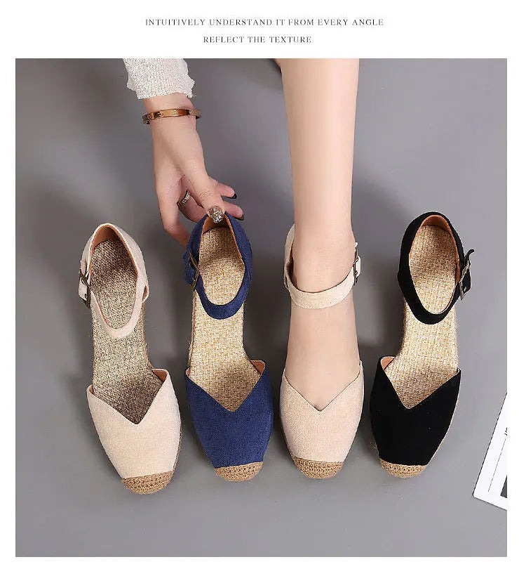 Retro Fashion Latest Design Cross Strap Summer Comfortable Platform  Wedge Sandals for Women and Ladies