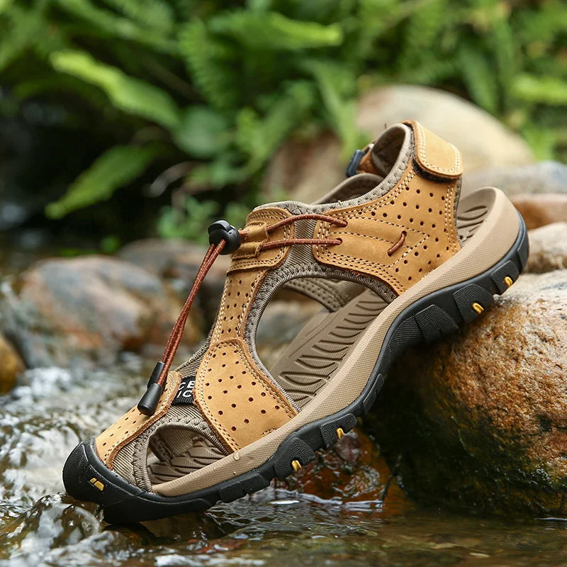 Full Grain Leather Sandals High Performance Wholesale Fashion Pure Leather Men Summer Sandals Shoes for Men