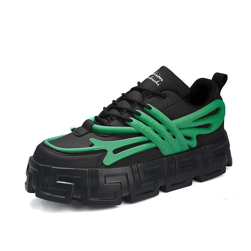2023 Men's Sports Sneakers with Custom Designer Logo Breathable Casual Thick Sole Skateboarding Shoes for Spring Season