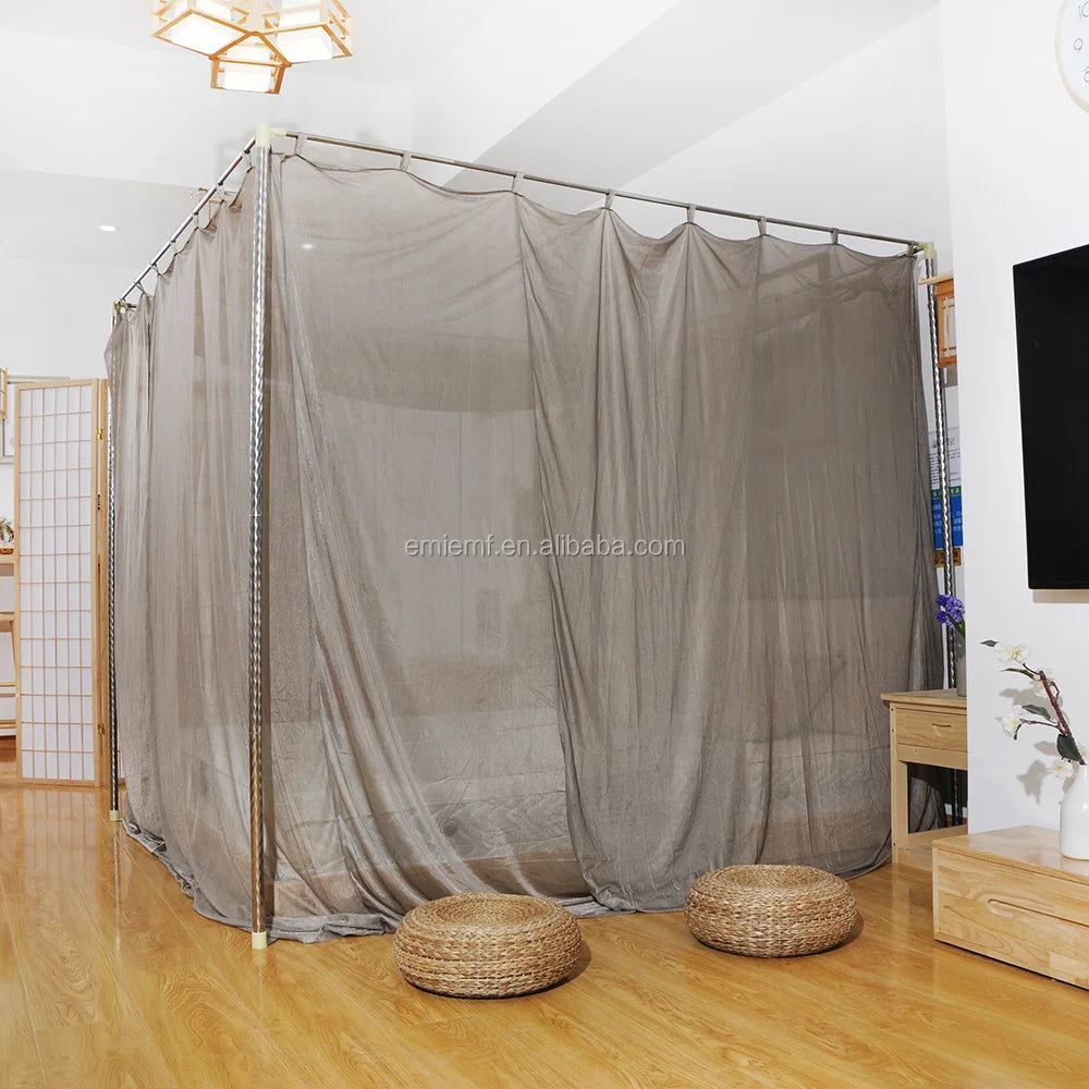 BLOCK EMF Anti Radiation Silver Mesh Fabric EMF Mosquito Net RFID Shielding Bed Canopy