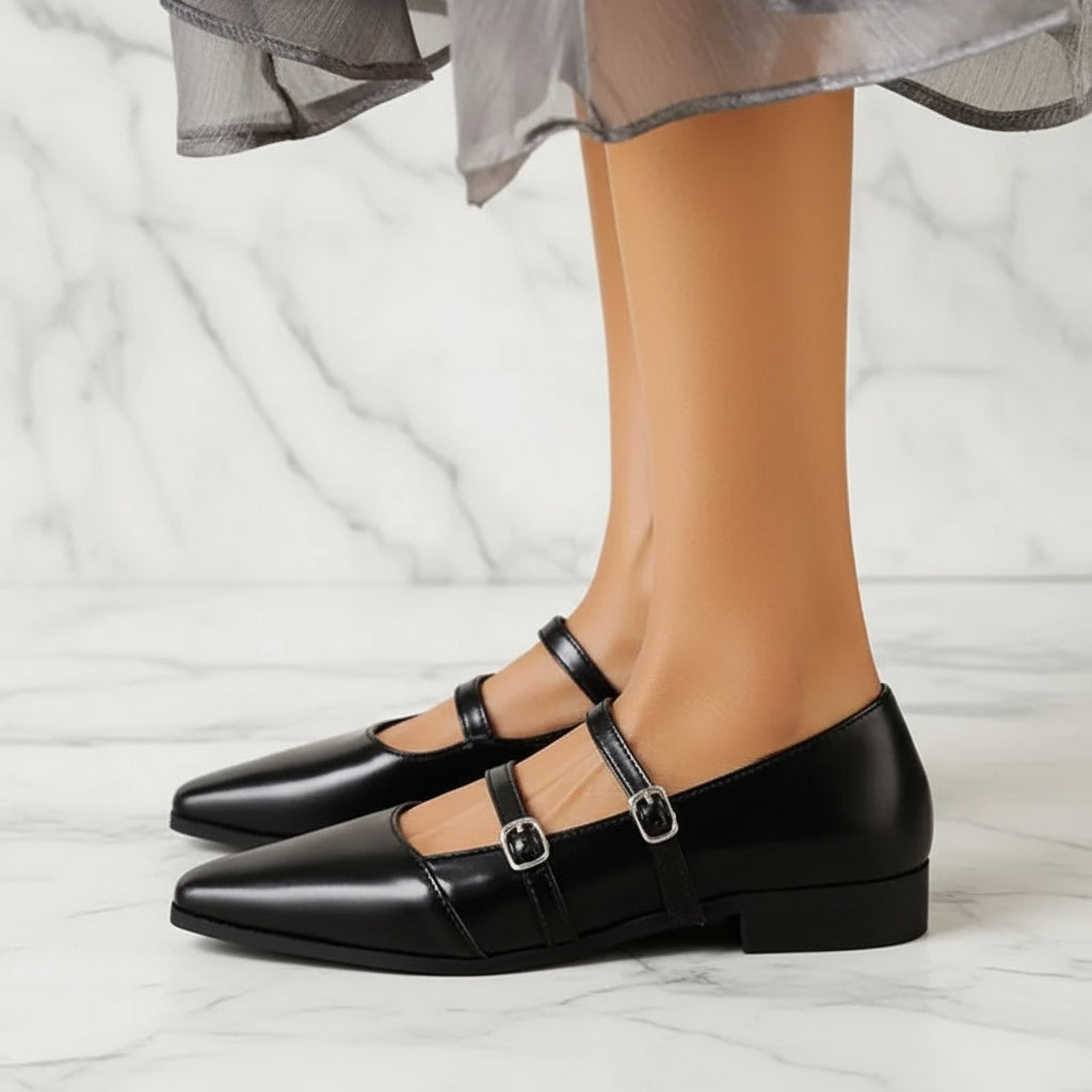 2025 Elegant Pumps Dress Female Office Job Shoes Mules Flat Shoes for Women