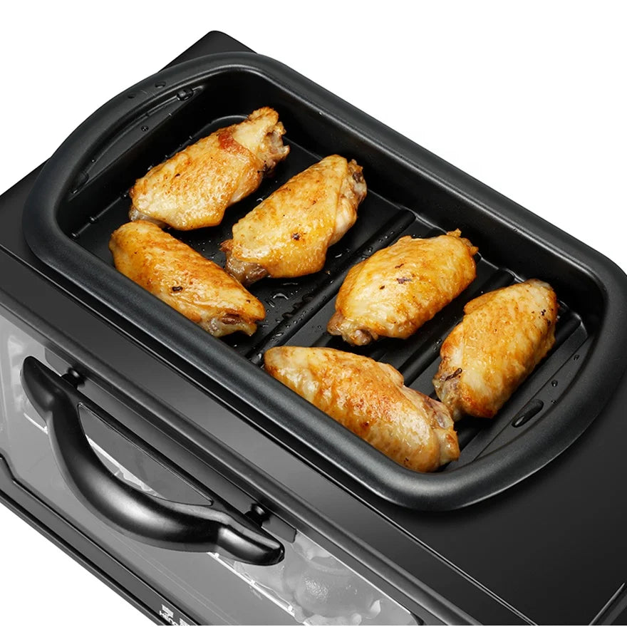 Multi-function Toaster Oven With Coffee Maker & Toast Grill & Hot Plate 3 in 1 Breakfast Maker