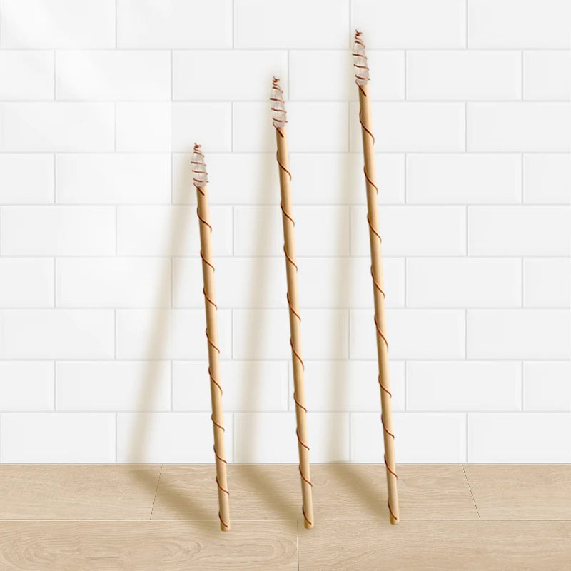 Copper Wire Wrapped  Wood Wand clear Quartz Plant Growth Energy Electroculture Plant Stake