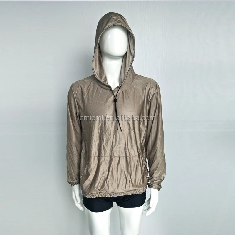 100% Silver Fiber Super protection Hoodie , EMF Shielded Clothes Computer ,phone Radiation