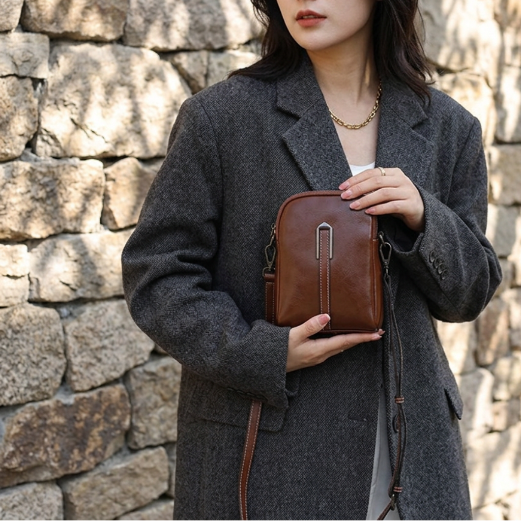 Fashion Designer Women's Genuine Leather Crossbody Shoulder Bags Casual Messenger Tote Bags Daily Travel Waterproof Eco-Friendly