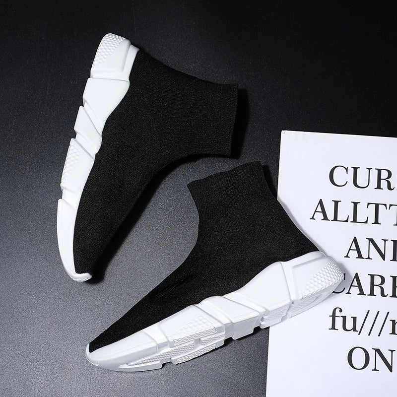 Designer Women Fashion Walking Sneakers Street Style Low High Top Soft Sock Shoes for Men