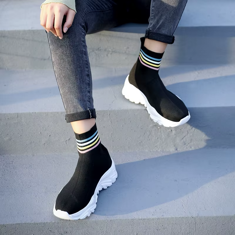 Fashion Women Casual Shoes Sock Design Sports trendy Sneakers for Ladies