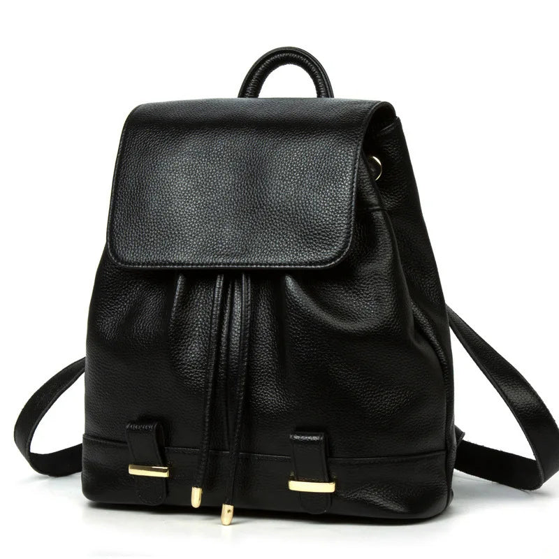 Women's Genuine Leather Backpack Purse Large Capacity Multiway Shoulder Travel Bag Anti Theft Zip Soft Daypack for Daily Work