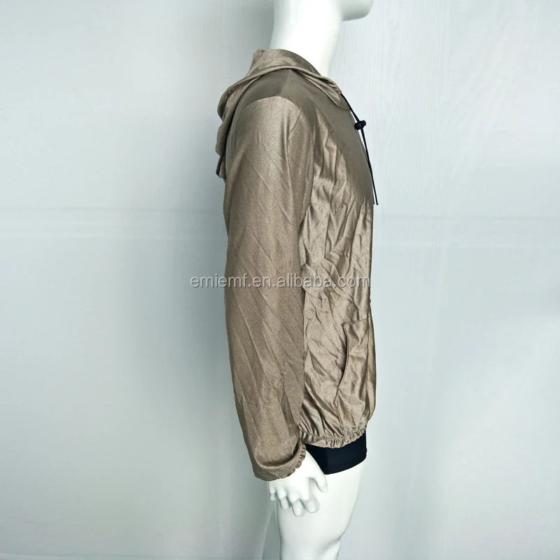 100% Silver Fiber Super protection Hoodie , EMF Shielded Clothes Computer ,phone Radiation