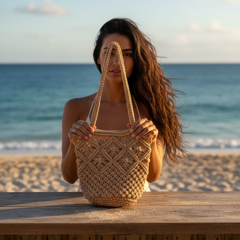 Summer Straw Shoulder Bag Women Large Capacity Rattan Bucket Bag Handmade Woven Beach Bag Fashion Vacation Handbag Tote