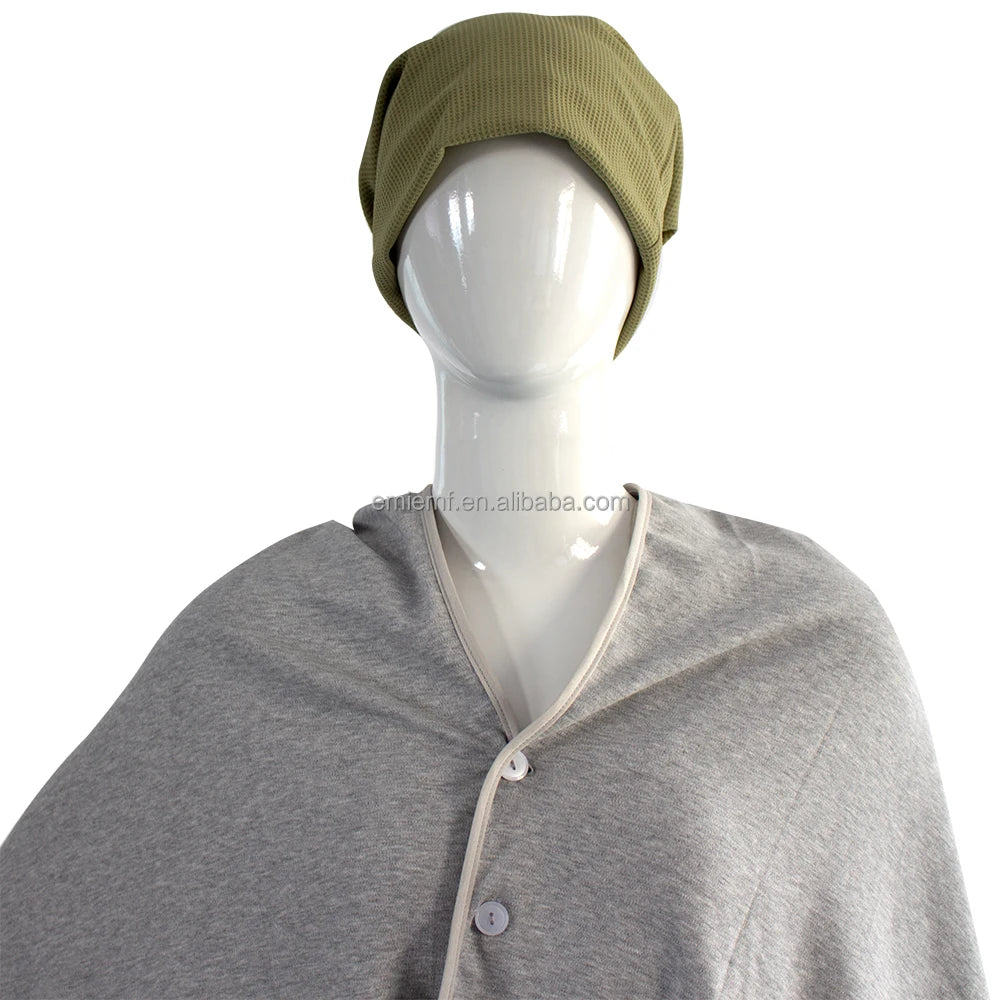 BLOCK EMF Shielding Poncho RF Shielding Shawls Gray/black Color Emf protection Poncho