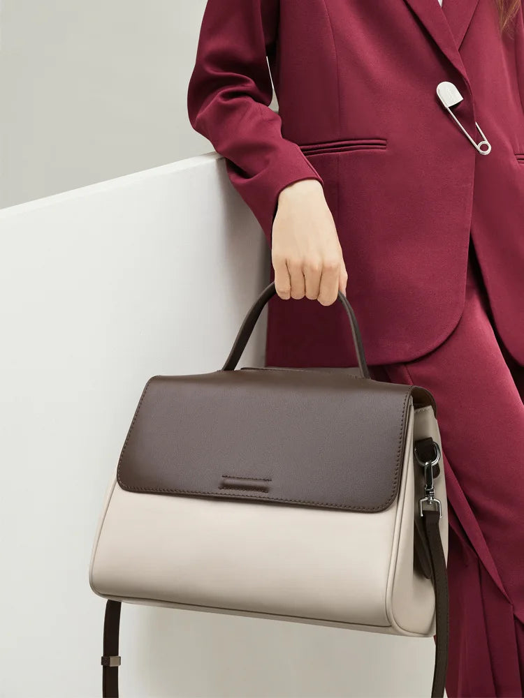 Women Bags Genuine Leather Messenger Crossbody Handbags Large Capacity Tote Shoulder Purses Elegant Daily Office Travel Shopping