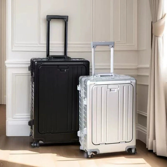 100% Aluminum-magnesium Alloy Aluminium Frame Spinner Travel Suitcase Rolling Luggage 20/24 Inch Trolley Business Carry-On Cabin