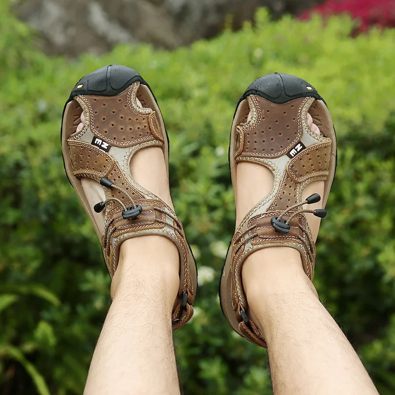 Full Grain Leather Sandals High Performance Wholesale Fashion Pure Leather Men Summer Sandals Shoes for Men