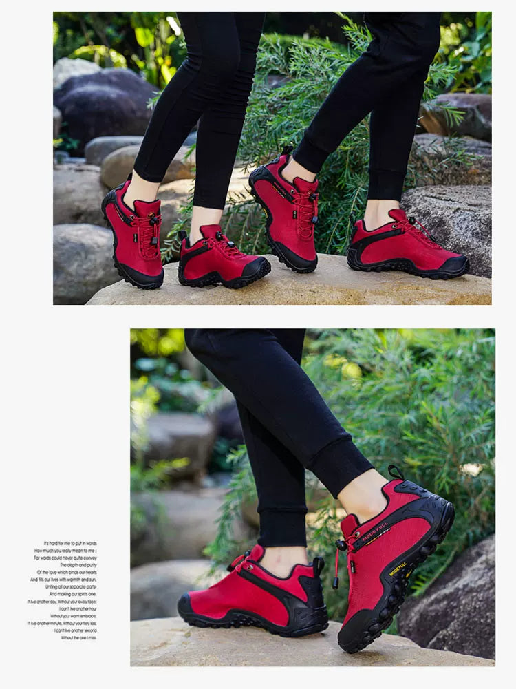 Outdoor Hiking Waterproof And Anti-Skid Thick Bottom Wear-Resistant And Breathable Ultra Light Cloth Mountaineering Shoes