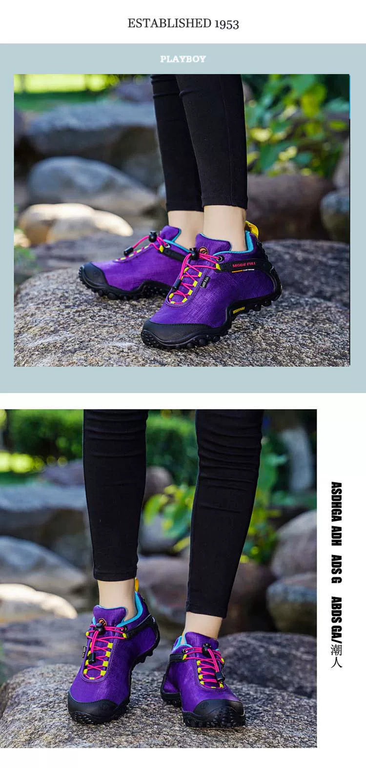 Outdoor Hiking Waterproof And Anti-Skid Thick Bottom Wear-Resistant And Breathable Ultra Light Cloth Mountaineering Shoes