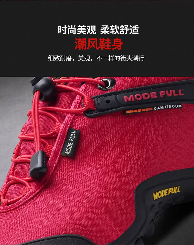 Outdoor Hiking Waterproof And Anti-Skid Thick Bottom Wear-Resistant And Breathable Ultra Light Cloth Mountaineering Shoes
