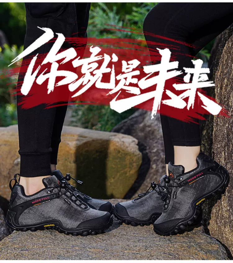 Outdoor Hiking Waterproof And Anti-Skid Thick Bottom Wear-Resistant And Breathable Ultra Light Cloth Mountaineering Shoes