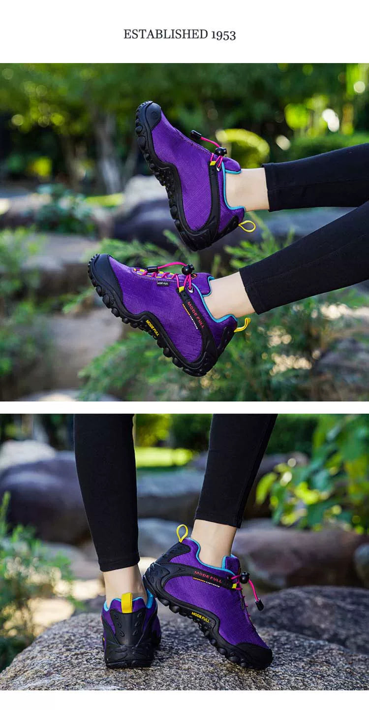 Outdoor Hiking Waterproof And Anti-Skid Thick Bottom Wear-Resistant And Breathable Ultra Light Cloth Mountaineering Shoes