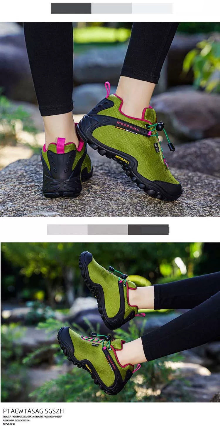 Outdoor Hiking Waterproof And Anti-Skid Thick Bottom Wear-Resistant And Breathable Ultra Light Cloth Mountaineering Shoes