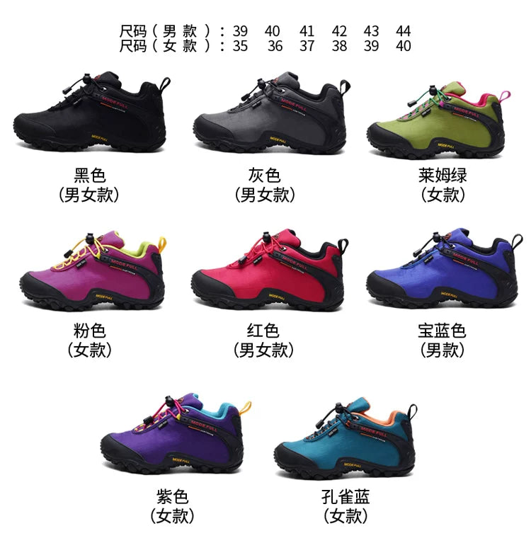 Outdoor Hiking Waterproof And Anti-Skid Thick Bottom Wear-Resistant And Breathable Ultra Light Cloth Mountaineering Shoes