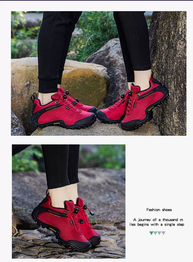 Outdoor Hiking Waterproof And Anti-Skid Thick Bottom Wear-Resistant And Breathable Ultra Light Cloth Mountaineering Shoes