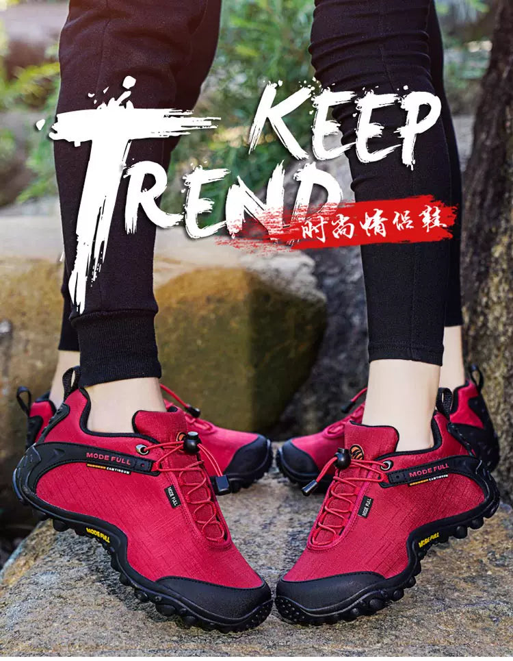 Outdoor Hiking Waterproof And Anti-Skid Thick Bottom Wear-Resistant And Breathable Ultra Light Cloth Mountaineering Shoes