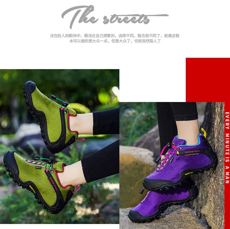Outdoor Hiking Waterproof And Anti-Skid Thick Bottom Wear-Resistant And Breathable Ultra Light Cloth Mountaineering Shoes