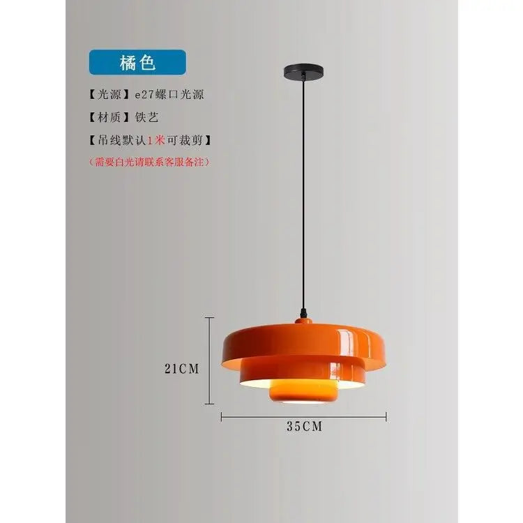 Pendant Acrylic Lamp Restaurant Simple Modern Creative Multi-layer Decoration Retro Color