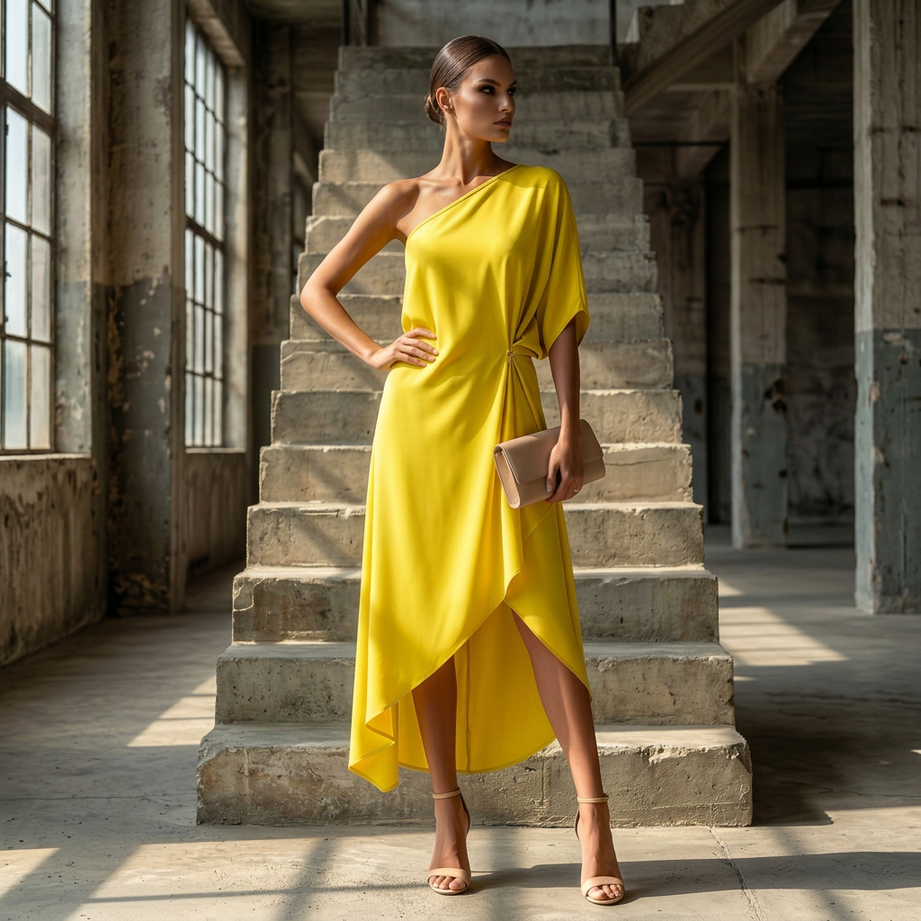 Elegant Off Shoulder Half Sleeve Dress Women Summer Batwing Sleeves Irregular Button Design Vintage Casual Holiday Beach Dresses