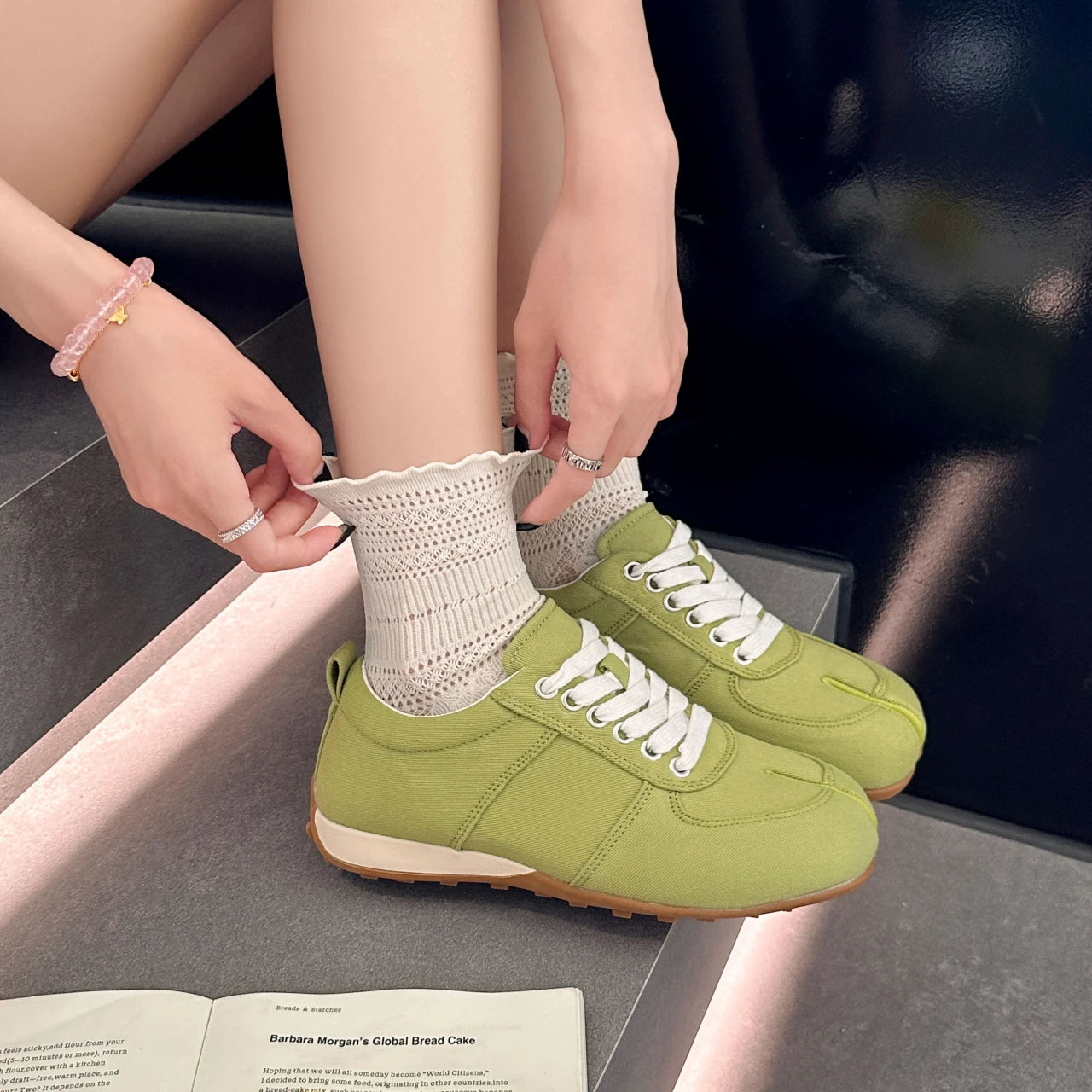 German Training Shoes Women's 2026 Summer Lace Up Forrest Gump Shoes Women's Split Toe Breathable Sports Shoes